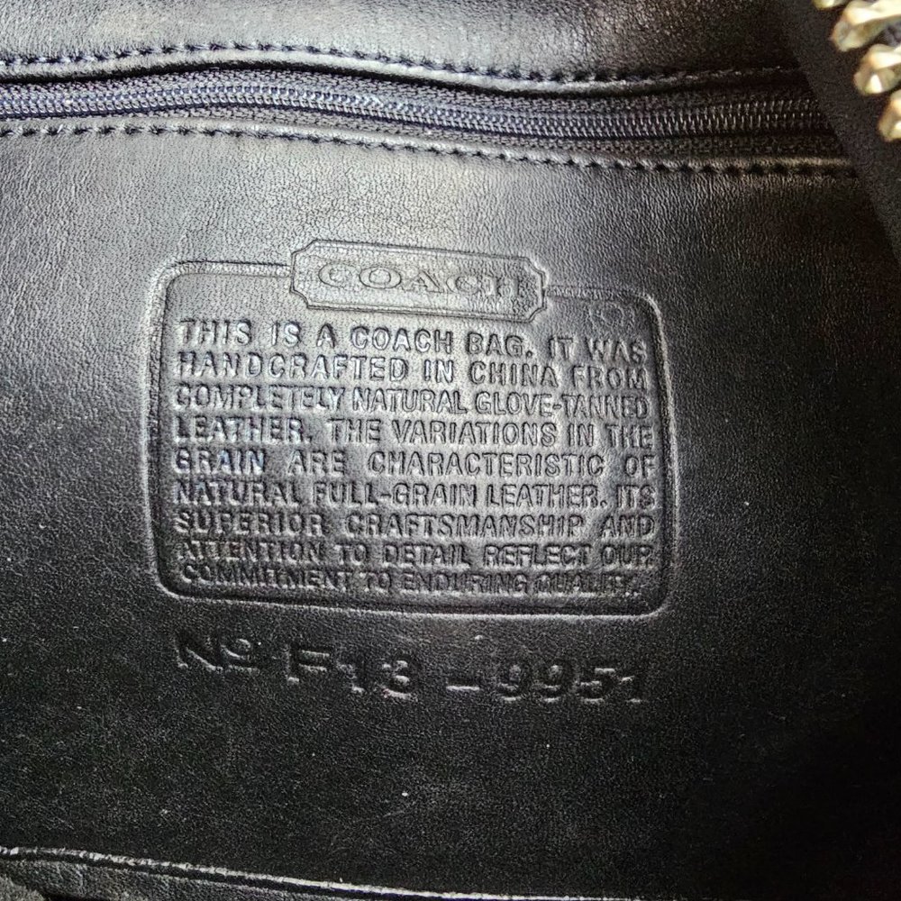 VINTAGE COACH Patricia Legacy Flap Black Leather Crossbody Bag #9951 - Picture 15 of 16